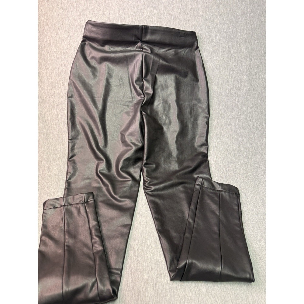 Ci Sono Women's Faux Leather Pants Black Pull On Skinny Leggings Size M - Picture 4 of 9